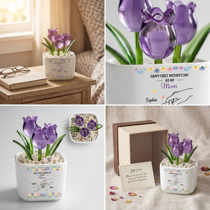 Personalized Glass Everlasting Tulips – The Sweetest Little Hand To Hold