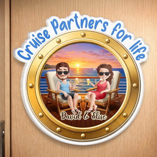 Custom Cruise Ship Door Magnet-Personalized Cruise Door Magnet – Couple Ocean Sailing Gift