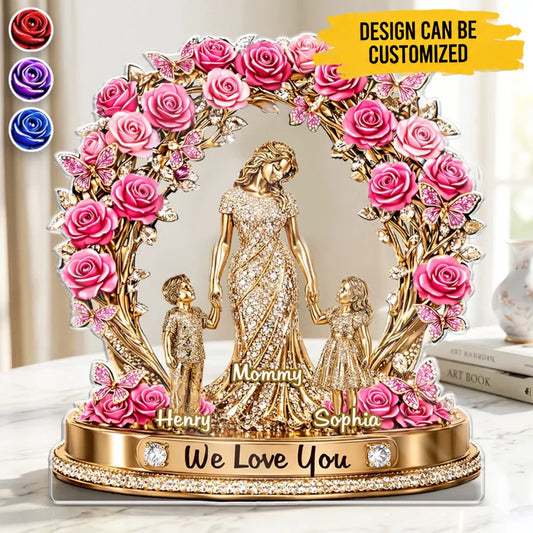 Custom Acrylic Plaque - Personalized Gifts For Mom, Grandma - Mom Makes Every Day Beautiful