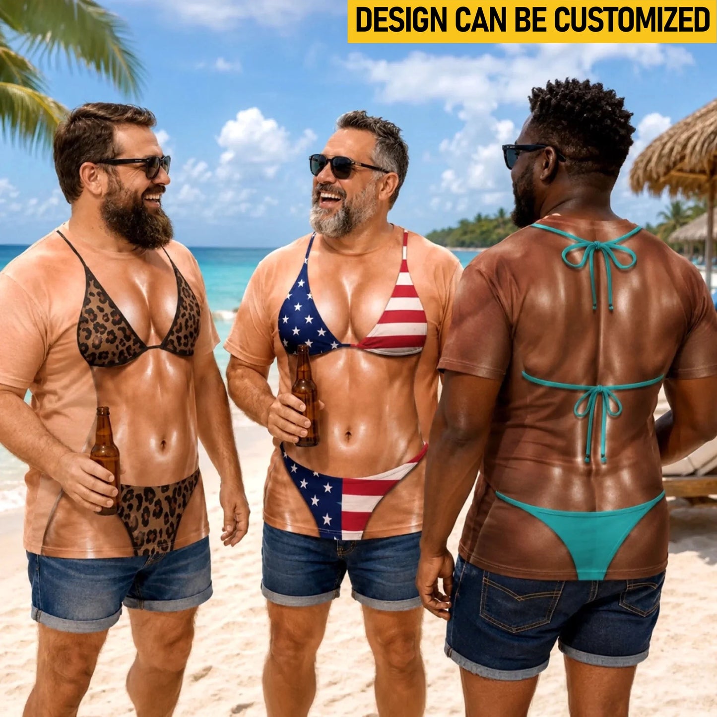 Custom Funny T-shirt - Personalized Summer Vacation And Travel Gifts For Husband, Son, Grandson, Yourself - Gorgeous Beach Body