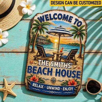 Custom Wood Sign - Personalized Summer Vacation And Travel Gifts - Relax Time