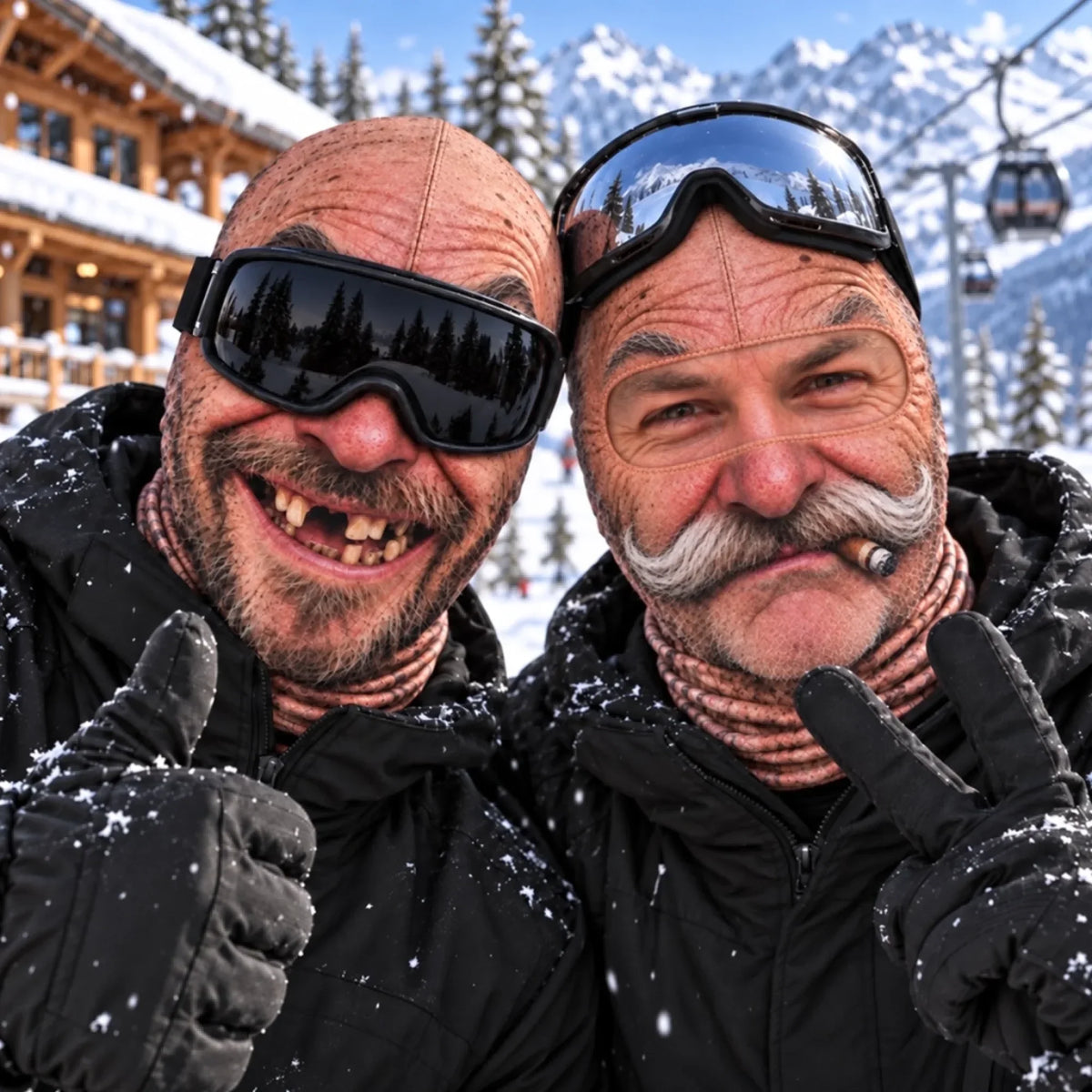 Custom Photo Funny Face Ski Lovers Gifts - Personalized Ski Mask